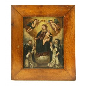 Our Lady of the Rosary 18th century painting.