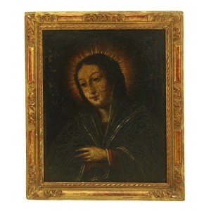 Kristus - olejomaľba, maľovaná na medenej platni, 17. storočie.