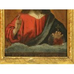 Chrystus Salvator Mundi - obraz olejny na blasze, XVII w.