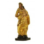 Figura Matki Boskiej z Dzieciątkiem, drewno polichromowane XVIII w