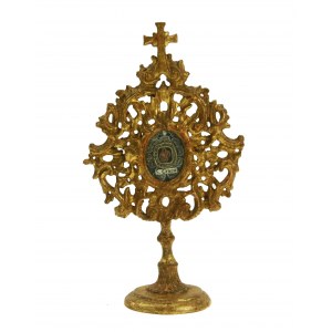 Relikwiarz - drewno krzyża Chrystusowego, barok