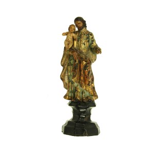 Saint Joseph with Christ, statue 17th/18th century