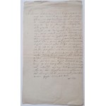 Odpis pisma z 1597 r. w sprawie oddania w dzierżawę wsi Korkożyszki przez pana Kozickiego panu Jarczewskiemu