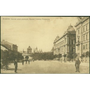 Kraków, Szkoła sztuk pięknych, Rondel i brama Floriańska