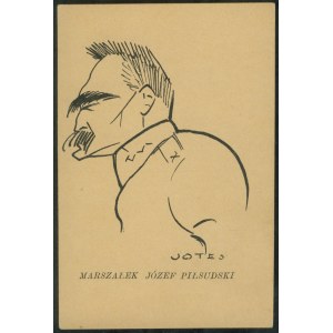 Marszałek Józef Piłsudski, karykatura, rys. Jotes