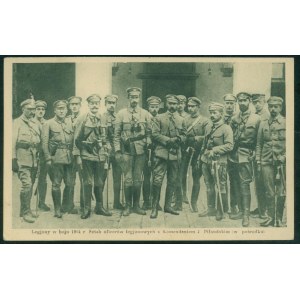 Kielce – Komendant Józef Piłsudski ze swym sztabem oficerów legjonowych w sierpniu 1914 r