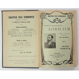 Conrad, Lord Jim tom 1-2, Warszawa 1904. Pierwsze polskie wydanie.