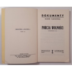 Tarniewski, Porcja wolności, Paryż 1979 r.