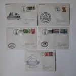 30 kopert z listów wysłanych z amerykańskich okrętów wojennych do Wiednia w latach 60.XXw.