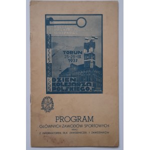 Program Głównych Zawodów Sportowych Toruń 25-26 IX 1937 r.