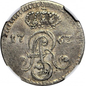 R-, August III, Trojak 1763 Toruń, Iger R2