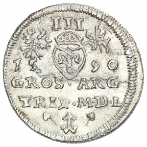Zygmunt III Waza, Trojak 1590 Wilno, R2