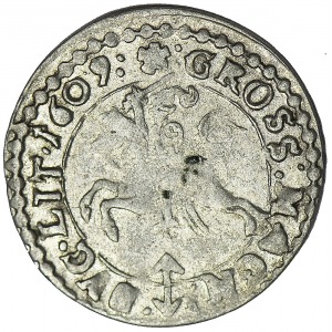 R-, Zygmunt III Waza, Grosz 1609 Wilno, obwódki