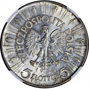 5 złotych 1936, Piłsudski