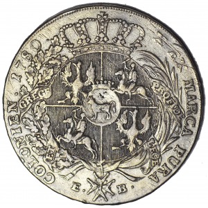 R-, Stanisław August Poniatowski, Talar 1780 Warszawa, R3, T.15, rzadki