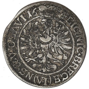 Księstwo Legnicko-Brzesko-Wołowskie, 6 krajcarów 1674, Jerzy Wilhelm, Brzeg, R2