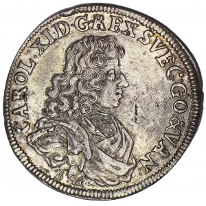 Pomorze, 2/3 talara 1681, Karol XI, Szczecin, R2