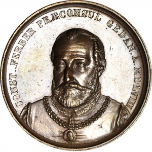 Medal, 300-lecie Gimnazjum Gdańskiego, 1858 Konstanty Ferber