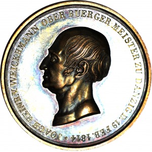 Medal, 25-lecia J.H.v. Weickhmanna jako burmistrza Gdańska