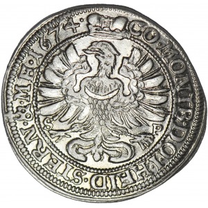 Księstwo Oleśnickie, 6 krajcarów 1674 SP, Oleśnica, Sylwiusz Fryderyk