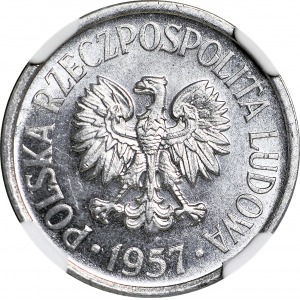 20 groszy 1957 najrzadsze, kropka oddalona