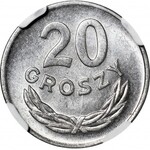 20 groszy 1957 najrzadsze, kropka oddalona