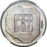 RR-, 20 złotych 1974 XXX-lat PRL, PRÓBA MN, nakład 20 szt.