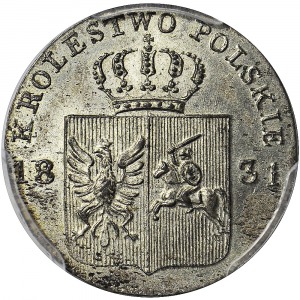 Powstanie Listopadowe, 10 groszy 1831, łapy orła zgięte