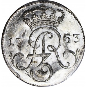 RR-, August III Sas, Trojak 1763, Elbląg, R4