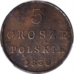 Królestwo Polskie, 3 grosze 1830 FH, Warszawa