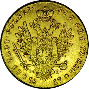 R-, Królestwo Polskie, Mikołaj I, 25 złotych 1817, Berezowski 40