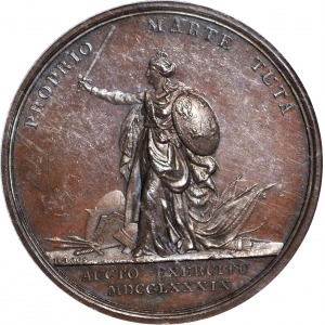 R-, Stanisław August Poniatowski, Medal 1789 r., wystawienie pomnika J. III Sobieskiego