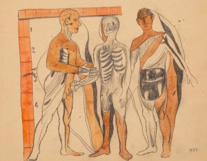 Marek Włodarski (Henryk Streng ) ( 1903 - 1960 ), Rysunek anatomiczny, 1933