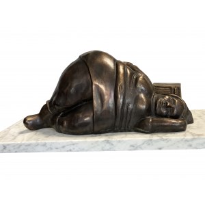 Jerzy Duda-Gracz ( 1943 - 2004 ), rzeźba według obrazu Jerzego Dudy-Gracza Józefowi Chełmońskiemu, 1979/2021