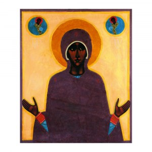 Jerzy Nowosielski ( 1923 - 2001 ), Our Lady of Oranta from the Mandylion portfolio