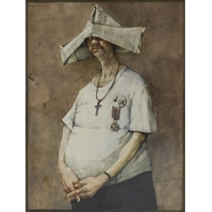 Jerzy Duda-Gracz ( 1941 - 2004), Autoportrét ( Ora et colabora ) 1982/2021