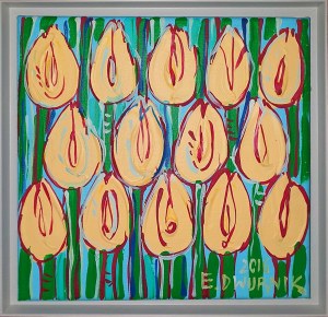 Edward Dwurnik, Żółte tulipany (XXIII-1085-6640), 2016