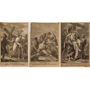 TRI ZASTAVENIA KRÍŽOVEJ CESTY (V, X, XIII), 1782