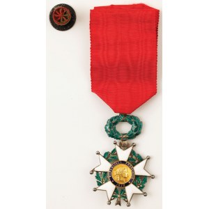 HONORARY LEGION, 5. Klasse, Modell 1870, mit Verleihungsurkunde