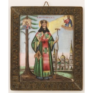 IKON, St. Theodosius Pechersky, Russland, 2. Hälfte des 19. Jahrhunderts.