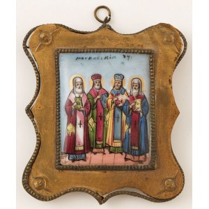 IKON, PATRONS OF MOSCOW, Russia, 2nd half of the 19th century.