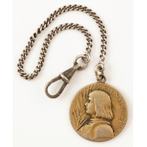 DEVISCE MIT MEDAILLE MIT JOANNA DARC, Frankreich, 1909