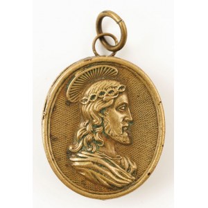 MEDALLION-RELIKIO VON ST. ANNA, Italien, 19. Jahrhundert.