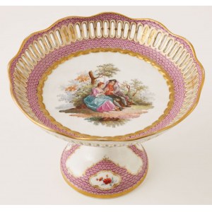 PATTERN WITH PARK UNDER THE TREE, Saxony, Meissen, 19th / 20th century.