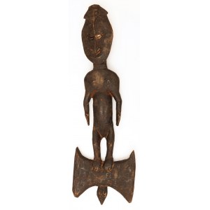 MENSCH AUF EINEM NON-TOPPER, Papua-Neuguinea, 2. Hälfte des 20. Jahrhunderts.