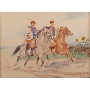 Karol Kossak (1896 Lwów-1975 Ciechocinek), Krakowiacy na koniach