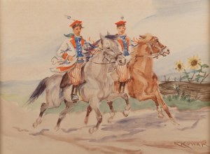Karol Kossak (1896 Lwów-1975 Ciechocinek), Krakowiacy na koniach