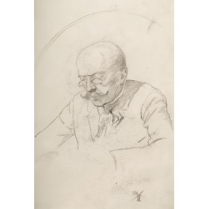 Karol Kossak (1896 Lvov-1975 Ciechocinek), Porträt eines Mannes (doppelseitiges Werk)