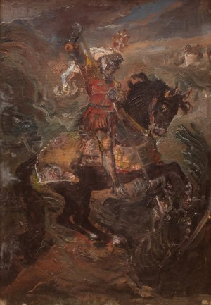 Stanisław Batowski Kaczor (1866 Lwów – 1946 tamże), Święty Jerzy walczący ze smokiem
