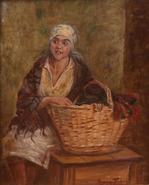 Maurycy Trębacz (1861 Warszawa – 1941 Łódź), Kobieta z koszem